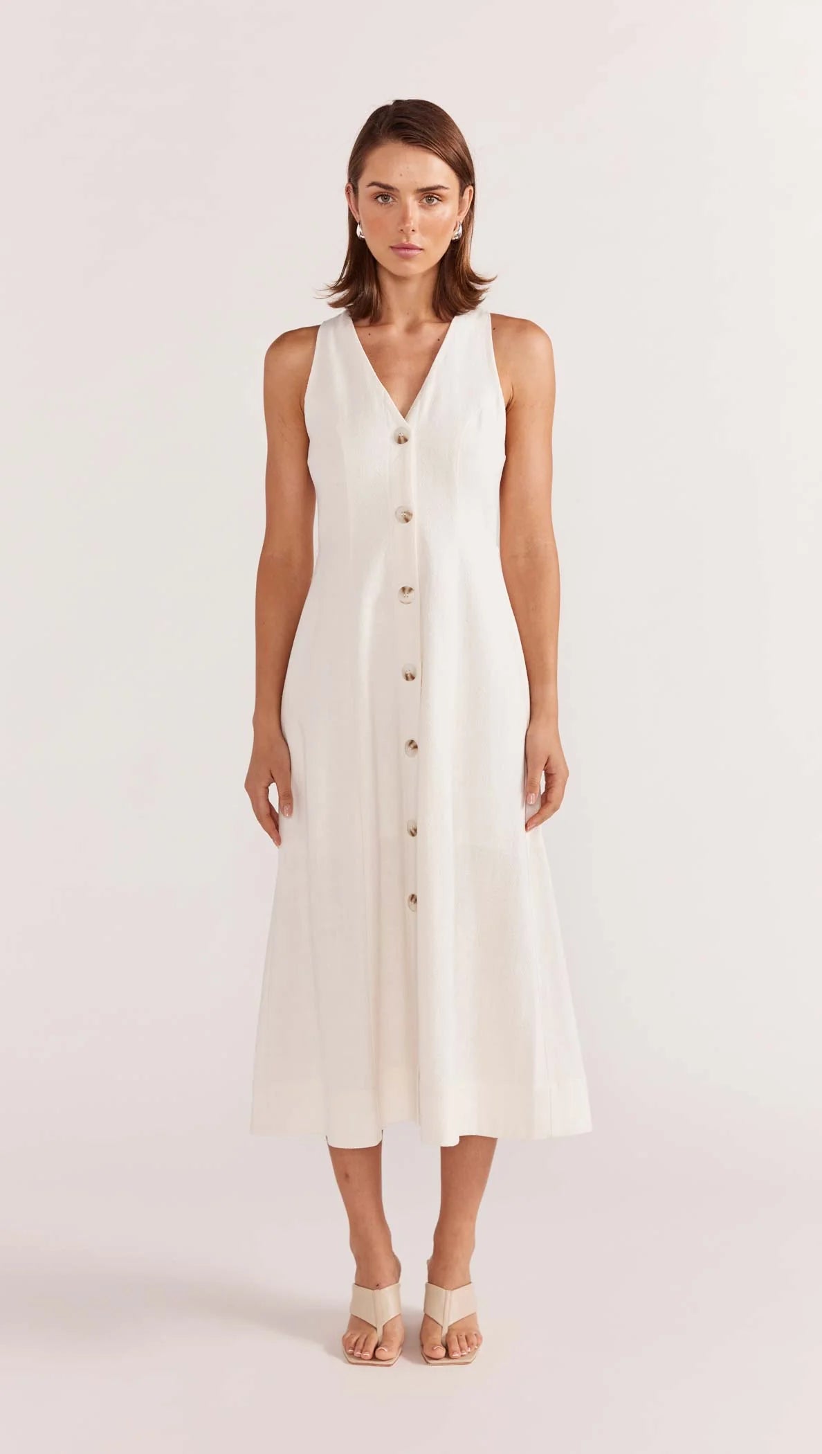 Haze Midi Dress White - Staple the Label