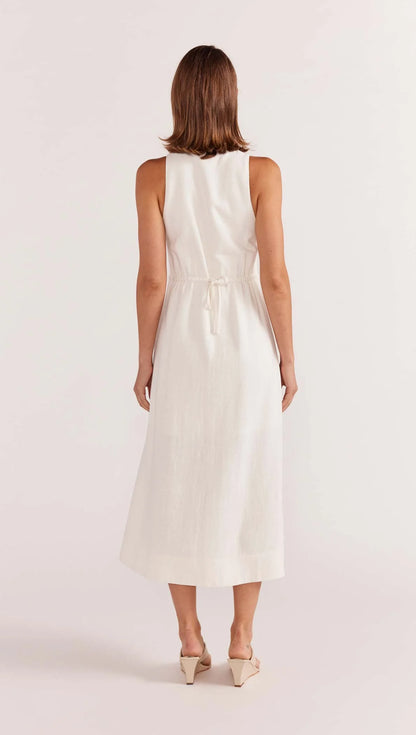 Haze Midi Dress White - Staple the Label