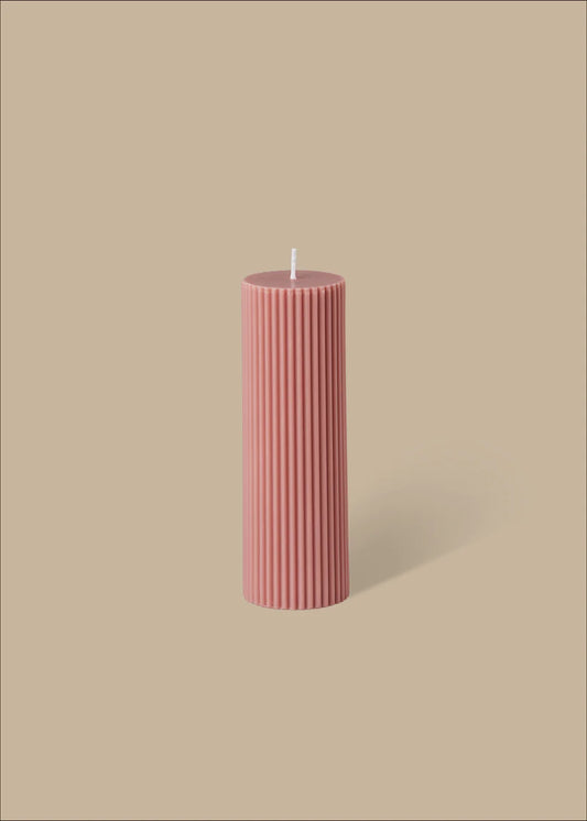 Wide Column Pillar Candle - Peach