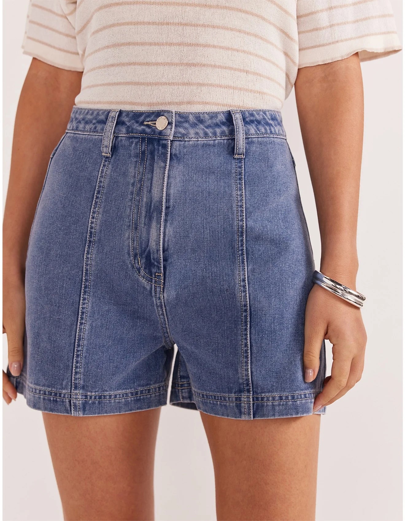 Nina Denim Shorts Vintage Blue - Staple the Label