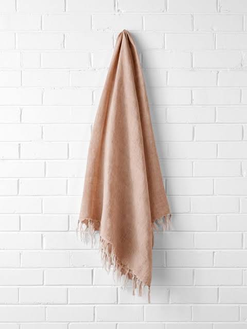 AURA THROW LINEN FRINGE CLAY