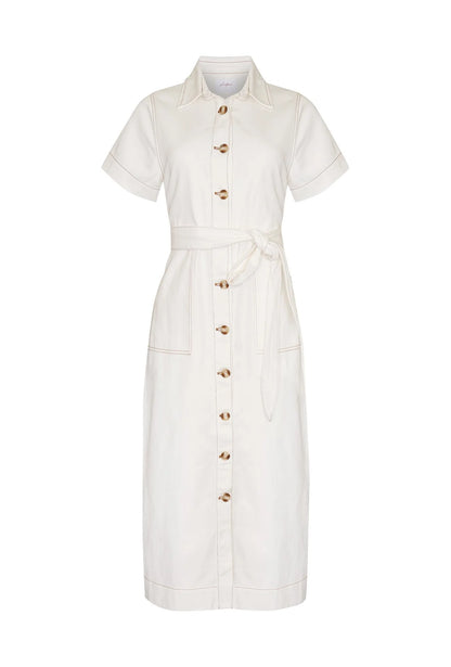 Nicole Midi Dress - Ivory