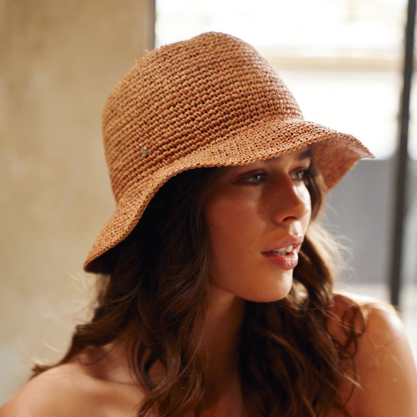 Oonadatta Crochet Bucket Hat - Burnt Orange