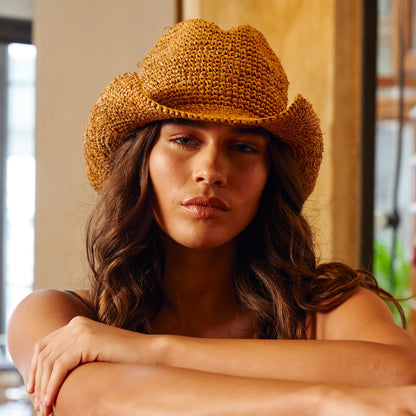 Winton Crochet Fedora - Sandstone