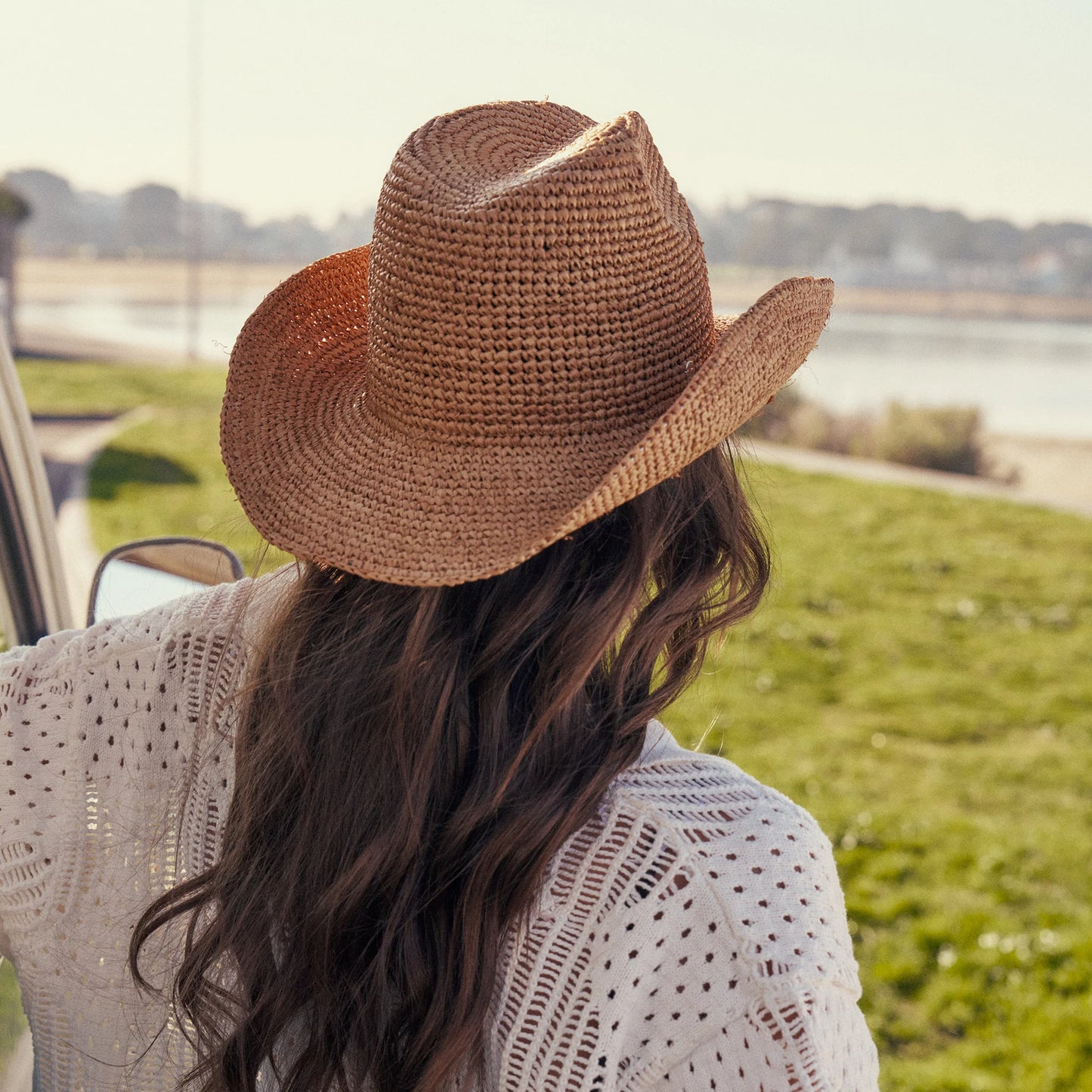 Winton Crochet Fedora - Sandstone