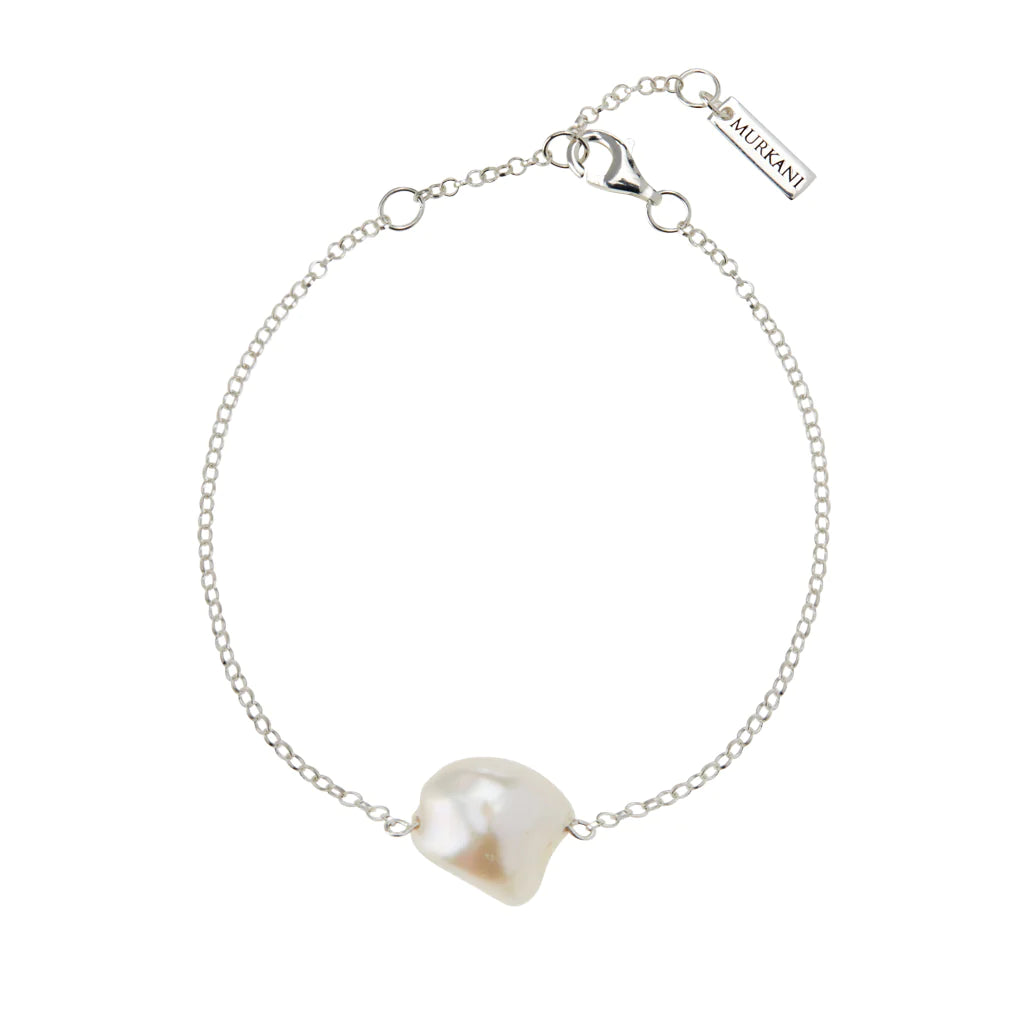 Aphrodite Goddess Pearl Bracelet (20cm) in Sterling Silver