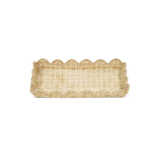 Belle Rattan Scallop Tray