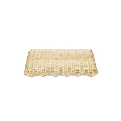 Belle Rattan Scallop Tray