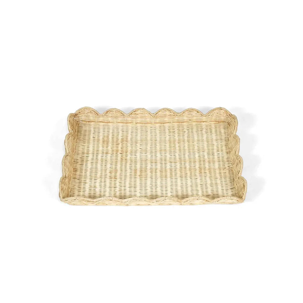 Belle Rattan Scallop Tray