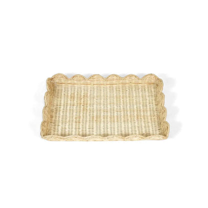 Belle Rattan Scallop Tray