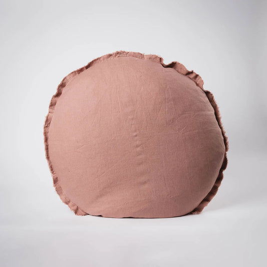 Lulu Linen Cushion - Lotus - Filled Cushion / 60cm Round