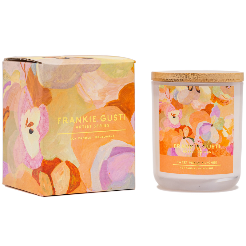 Frankie Gusti - Artist Series - Sweet Peach + Lychee - Candle