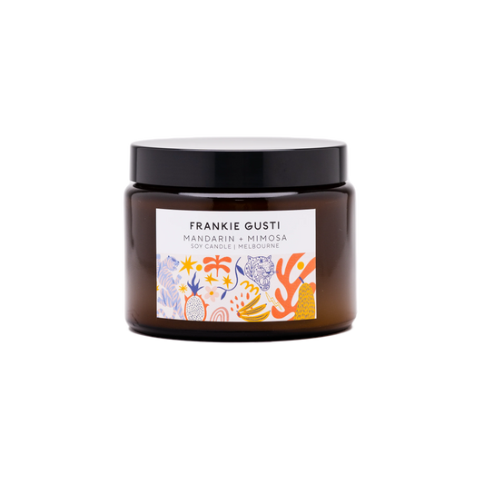 Frankie Gusti - Mandarin + Mimosa - Soy Candle - large