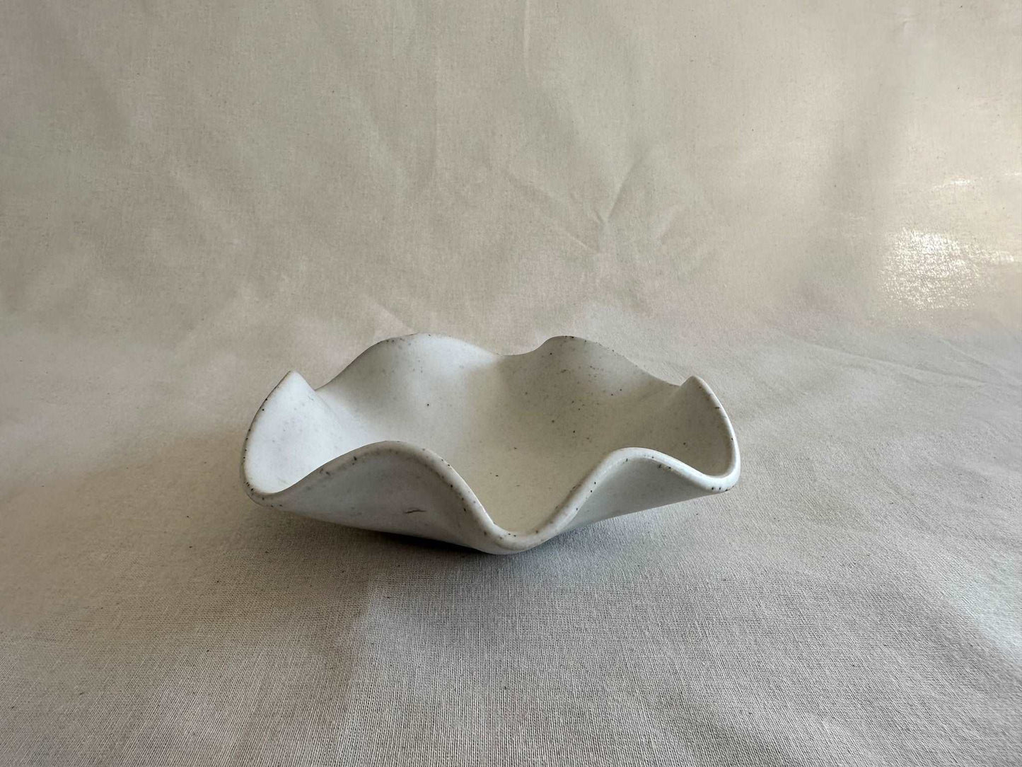 Avoca Wave Bowl  - Medium White