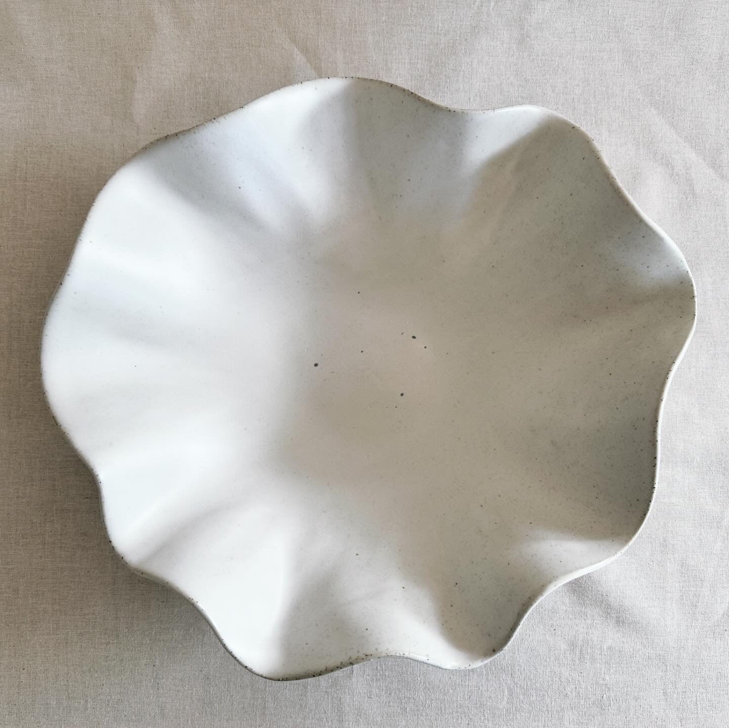 Avoca Wave Bowl  - Large White