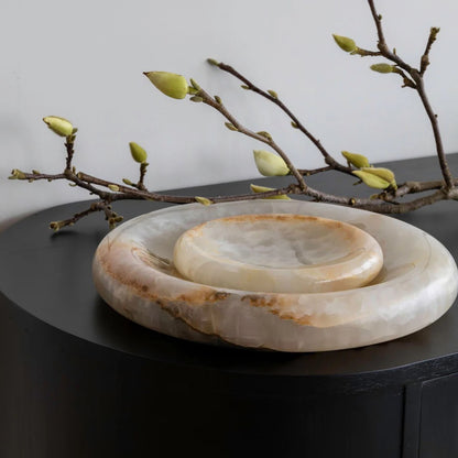 Solstice Tray Small - White Onyx