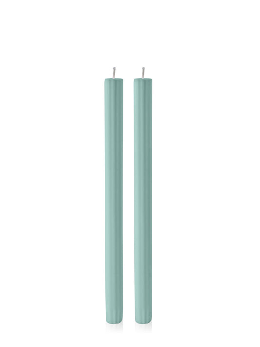 Sage Green 30cm Fluted Dinner Candle