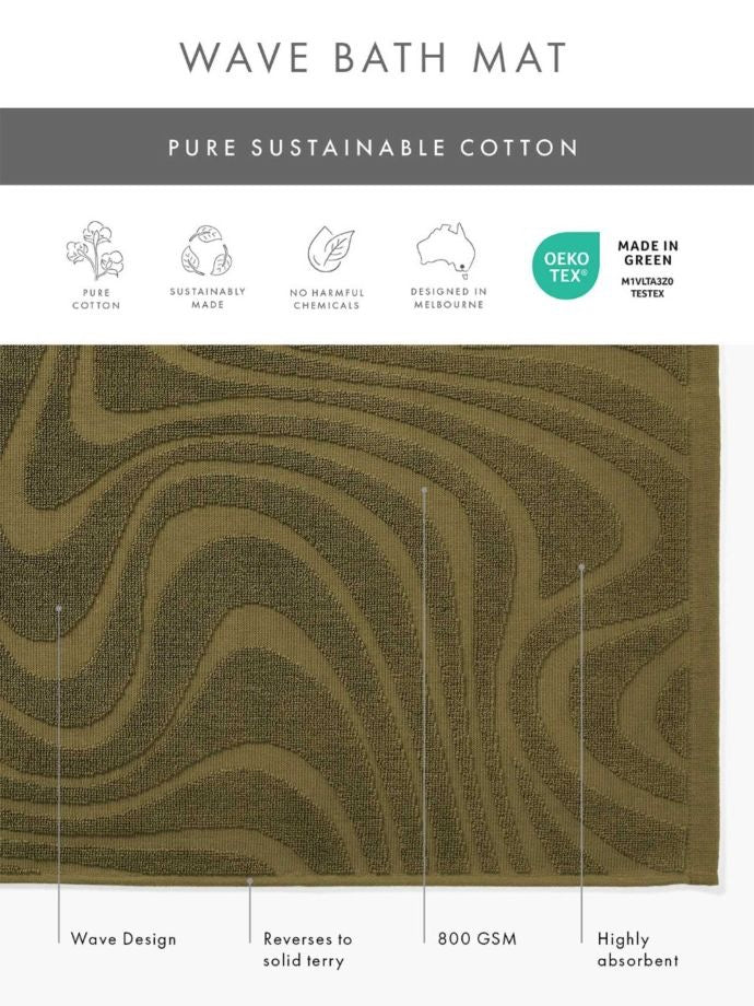 AURA BATH SHEET WAVE WILLOW