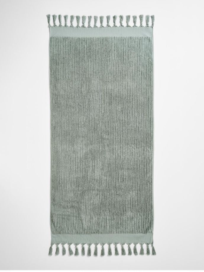 AURA BATH SHEET PAROS RIB SAGE