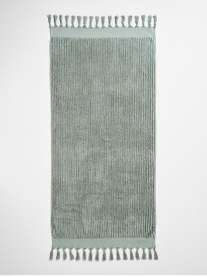 AURA BATH SHEET PAROS RIB SAGE