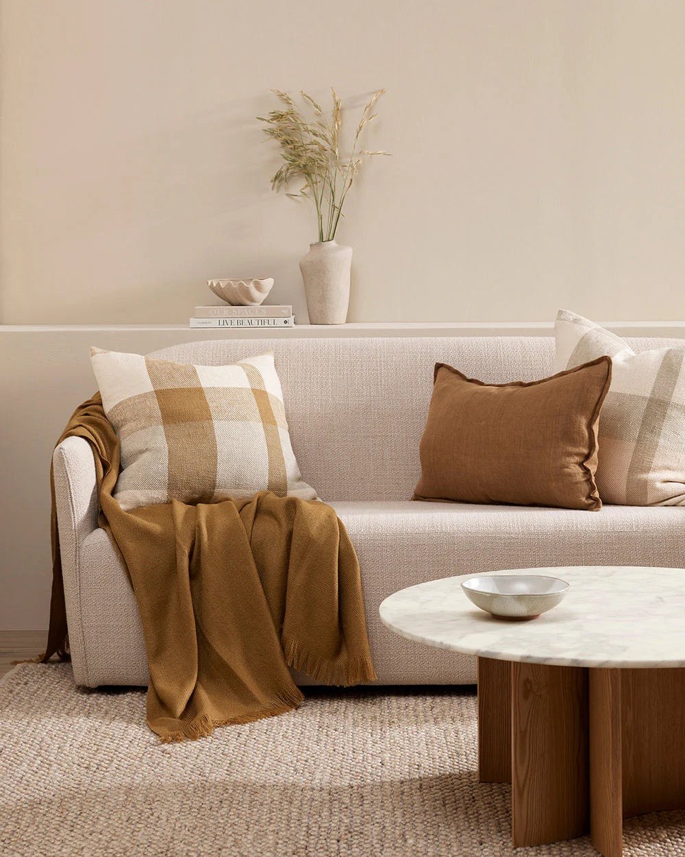 Altona (Wool Blend) Throw - Cumin