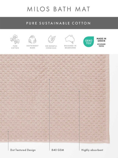 AURA BATH MAT MILOS PINK CLAY