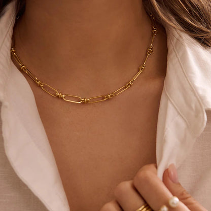 Legacy Necklace Choker 18KT Yellow Gold Plate