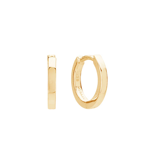 11mm Plain Huggies in 18KT Yellow Gold Plate