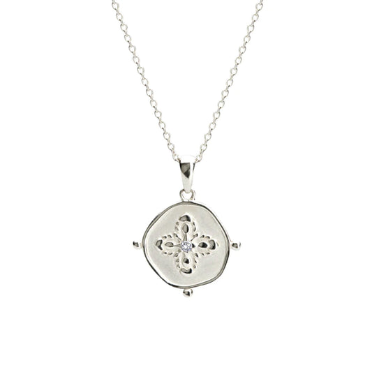 Sahara Medallion Necklace Sterling Silver