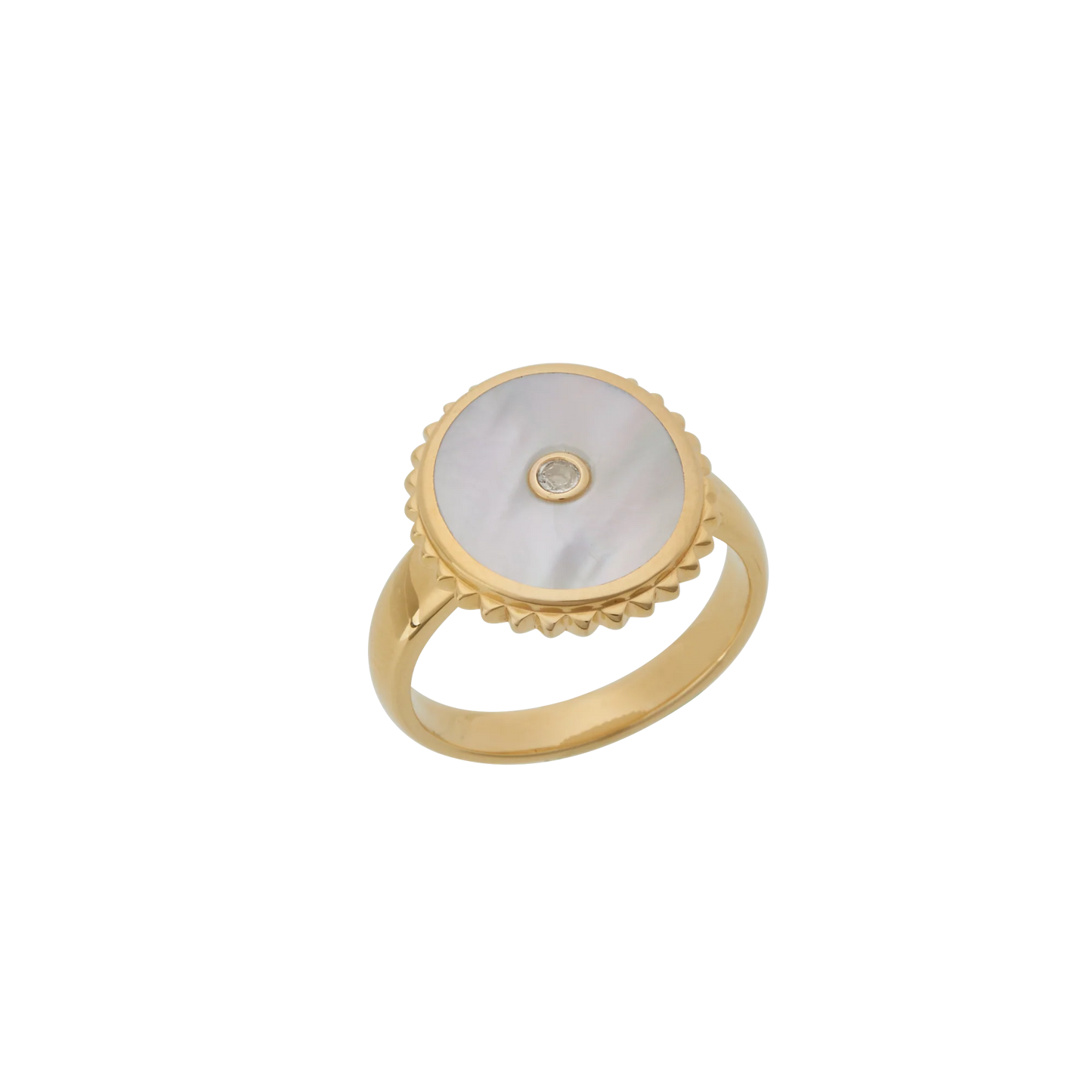 Halcyon Shield Ring in 18KT Yellow Gold Ring