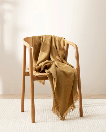 Altona (Wool Blend) Throw - Cumin