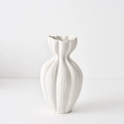 Vase Basma - Medium Chalk