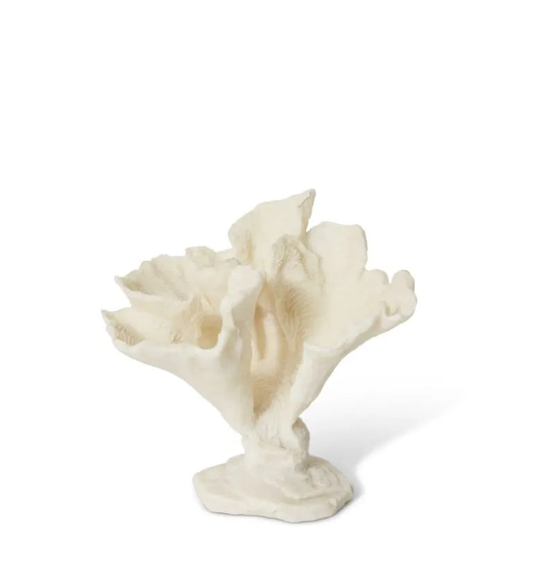 Coral Leaf Sculpture White