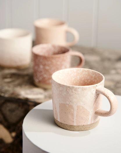 Pink Strata Mugs - Set of 4