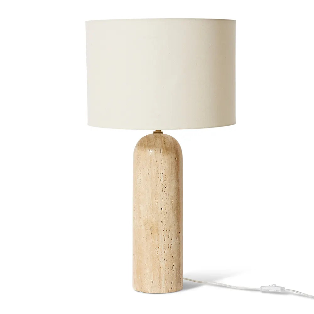 Remington Table Lamp - Travertine Base