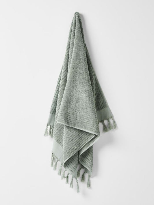 AURA BATH TOWEL PAROS RIB SAGE