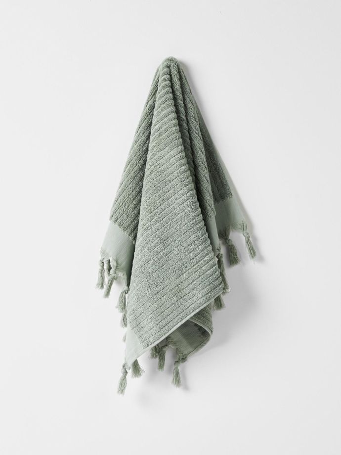 AURA HAND TOWEL PAROS RIB SAGE