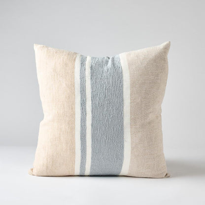 Magnus Linen Cushion Natural/Blue