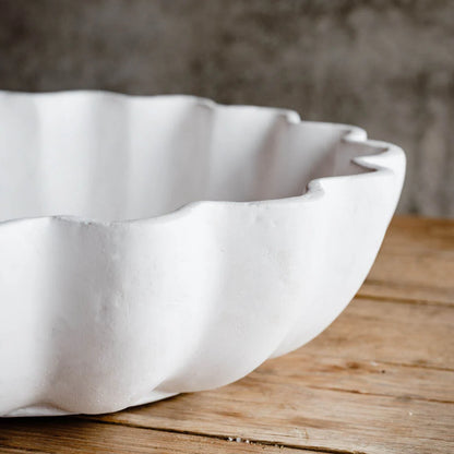 Scalloped Bowl - White